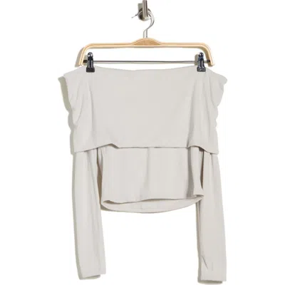 Lblc The Label Josie Off The Shoulder Top In Gray