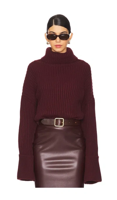 Lblc The Label Liam Sweater In Burgundy