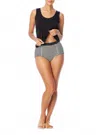 Lblc The Label Lucy Boxer Short In Black White Stripe