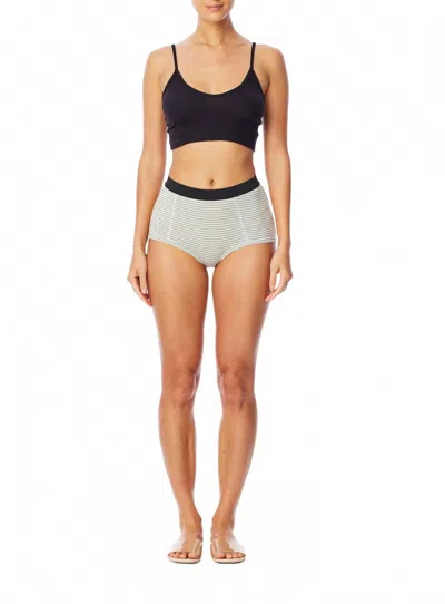 Lblc The Label Lucy Boxer Short In Jade White Stripe