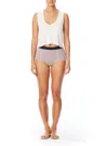 Lblc The Label Lucy Boxer Short In Stucco White Stripe