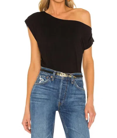 Lblc The Label Marley Off The Shoulder T-shirt In Black