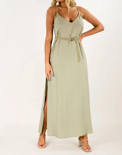Lblc The Label Molly Belted Dress In Jade In Green