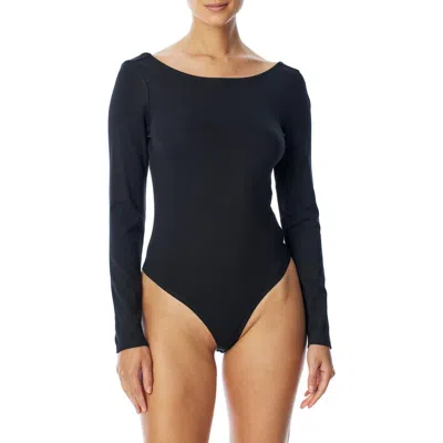 Lblc The Label Monica Open Back Bodysuit In Black
