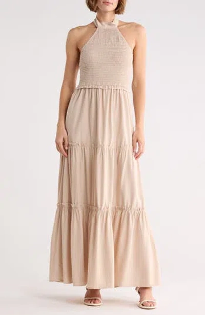 Lblc The Label Naomi Halter Sundress In Neutral