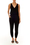 Lblc The Label Paylynn Ribbed Jumpsuit In Black In Black