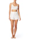 Lblc The Label Penny Ribbed Shorts In Ivory In White