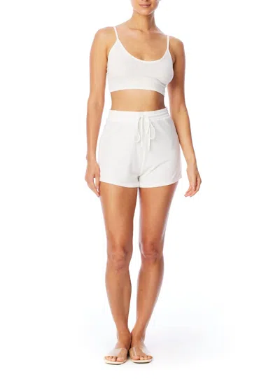Lblc The Label Penny Ribbed Shorts In Ivory In White