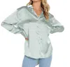 Lblc The Label Smith Button Up Shirt In Jade In Blue