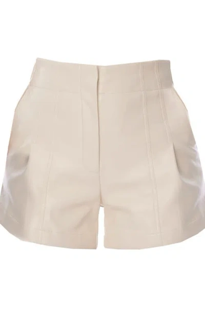 Lblc The Label Tanya Vegan Leather Short In Neutral
