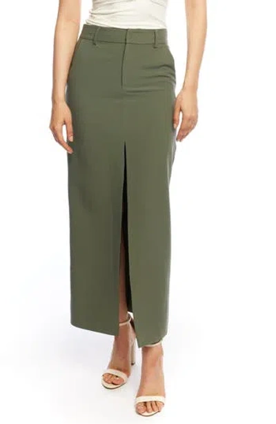 Lblc The Label Tess Maxi Skirt In Green