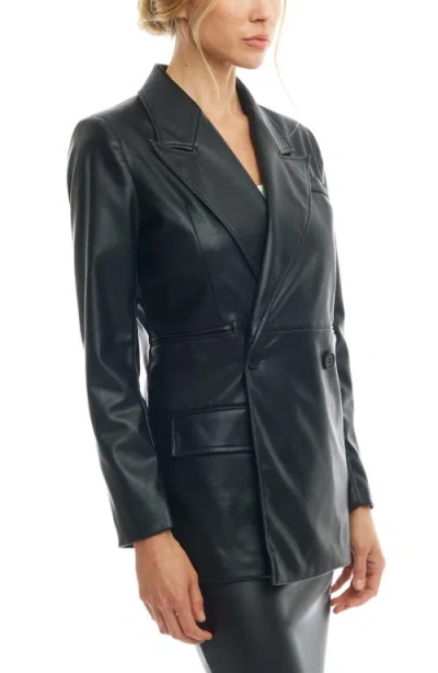 Lblc The Label Winona Leather Trench In Black