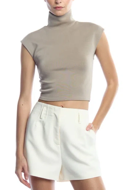 Lblc The Label Winslow Sleeveless Turtleneck In Gray