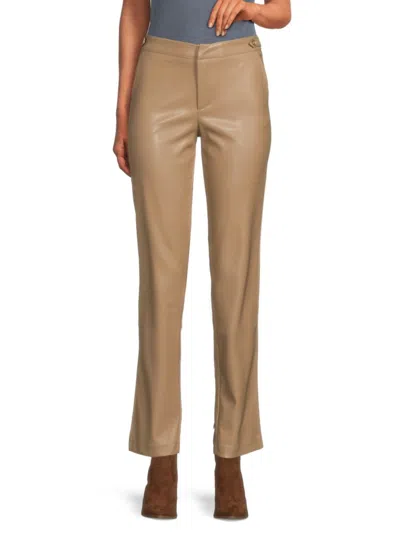 Lblc The Label Women's Chloe Faux Leather Pants In Taupe