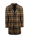 L.b.m 1911 Beige-black Wool-blend Coat In Multi