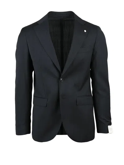 L.b.m 1911 Black Virgin Wool Rounded Jacket