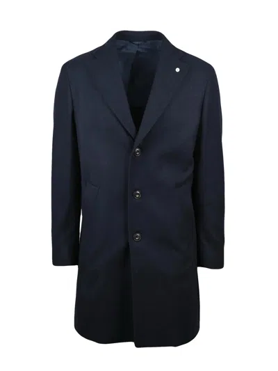 L.b.m 1911 Black-bordeaux Wool-blend Coat In Green
