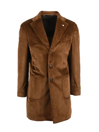 L.b.m 1911 Brown Cotton Corduroy Coat