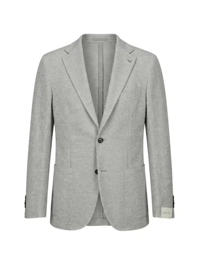 L.b.m 1911 Button Blazer In Gray