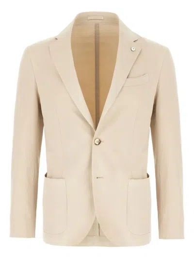 L.b.m 1911 Button-fastening Patch-pockets Blazer In Neutral