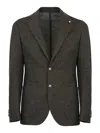 L.b.m 1911 Single-breasted Linen And Cotton Jacket