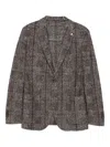 L.b.m 1911 Checked Blazer In Gray