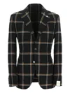 L.b.m 1911 Checked Single-breasted Blazer In Black