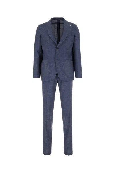 L.b.m 1911 Patch-pocket Two-button Suit In Blue