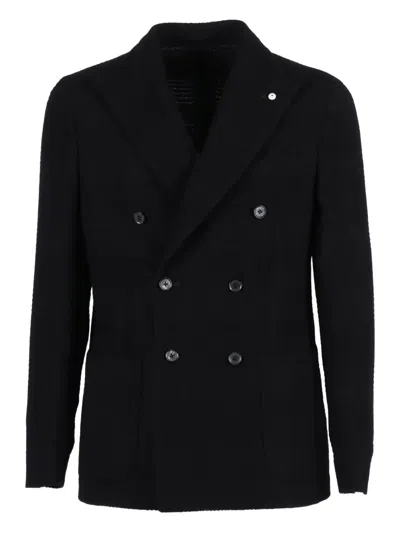 L.b.m 1911 Double-breasted Blazer In Black