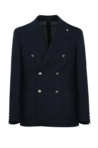 L.B.M 1911 DOUBLE-BREASTED JACKET IN COTTON AND WOOL