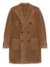 L.b.m 1911 Double-breasted Patch-pocket Coat In Brown