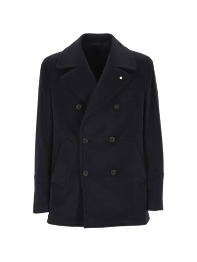 L.b.m 1911 Double-breasted Cashmere Jacket In Black