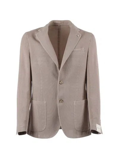 L.b.m 1911 Drop S Buttoned Blazer In Neutral
