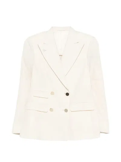 L.b.m 1911 Elena Double-breasted Blazer In White