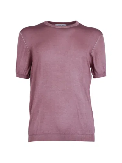 L.b.m 1911 Fine-knit Short-sleeve T-shirt In Pink