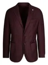 L.b.m 1911 Flap-pocket Blazer In Burgundy