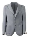 L.b.m 1911 Structured Drop S Notched Jacket In Gray