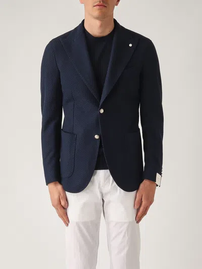 L.b.m 1911 Giacca Drop S Regolare Rever Lancia Blazer In Blue