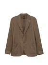 HERRINGBONE-PATTERN SINGLE-BREASTED BLAZER