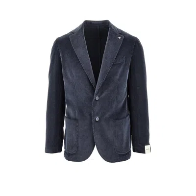 L.b.m 1911 L. B.m. 1911 Corduroy Single-breasted Jacket In Blue