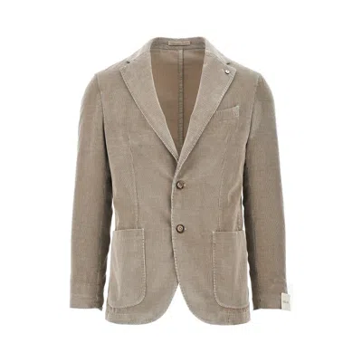 L.b.m 1911 L. B.m. 1911 Corduroy Single-breasted Jacket In Sand
