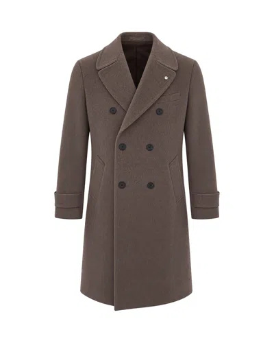 L.b.m 1911 L. B.m. 1911 Double-breasted Wool Overcoat In Multi