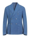 L.b.m 1911 L. B.m. 1911 Man Blazer Azure Size 40 Linen In Blue