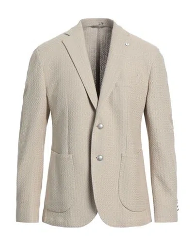 L.b.m 1911 L. B.m. 1911 Man Suit Jacket Beige Size 46 Cotton