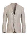 L.b.m 1911 L. B.m. 1911 Man Blazer Beige Size 38 Cotton, Linen In Gray