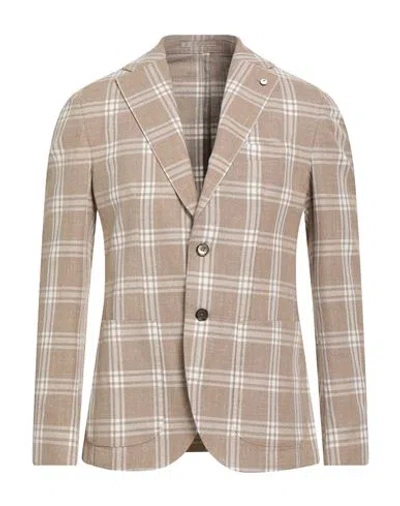 L.b.m 1911 L. B.m. 1911 Man Blazer Beige Size 40 Cotton In Brown