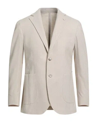 L.b.m 1911 L. B.m. 1911 Man Blazer Beige Size 40 Cotton, Polyamide In Neutral