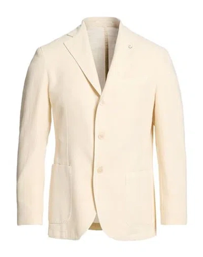 L.b.m 1911 L. B.m. 1911 Man Blazer Beige Size 40 Cotton, Ramie In Neutral