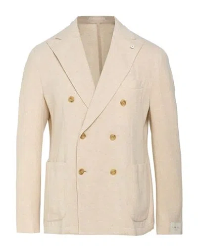 L.b.m 1911 L. B.m. 1911 Man Blazer Beige Size 42 Cashmere, Polyamide, Polyester, Wool In White