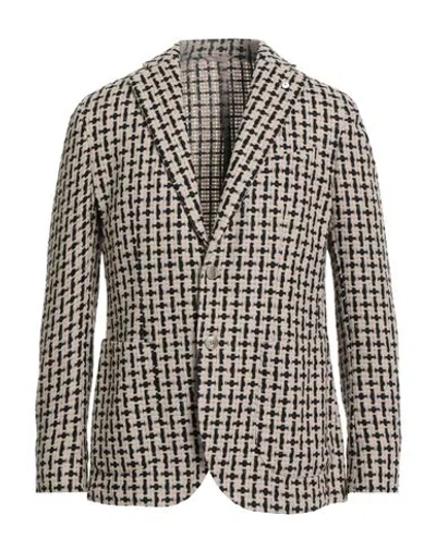 L.b.m 1911 L. B.m. 1911 Man Blazer Beige Size 42 Wool, Polyester, Polyamide In Brown